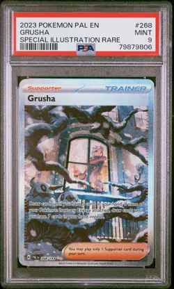 2023 POKEMON PAL EN-PALDEA EVOLVED #268 GRUSHA SPECIAL ILLUSTRATION RARE PSA 9 - Image 1