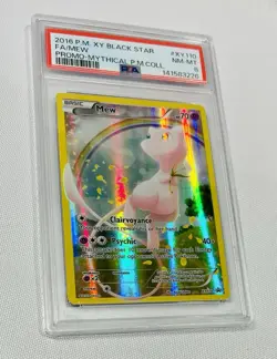 2016 Pokemon TCG XY Mythical Collection Mew Promo XY110 PSA 8 Foil Black Star - Image 1