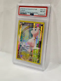 2016 Pokemon TCG XY Mythical Collection Mew Promo XY110 PSA 8 Foil Black Star - Image 3