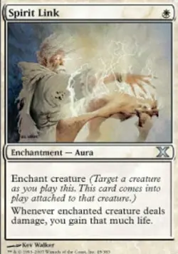 1x Spirit Link Heavy Play MTG Magic - Kid Icarus - - Image 1