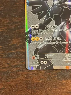 Zekrom 114/114 Black and White Pokemon Card TCG Gray Background LP - Image 5