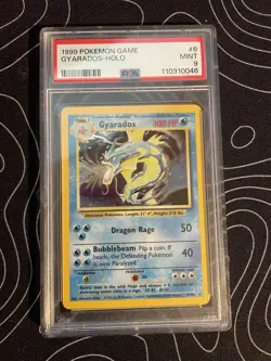 Pokemon Gyarados TCG 1999 Base Set Holo Rare Card 6/102 PSA 9 - Image 1