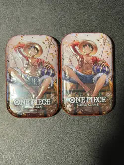 One Piece Tin Pack Set Vol. 2 Monkey.D.Luffy X2 Factory Sealed - Image 1