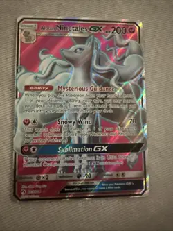 Alolan Ninetales GX Full Art 205/214 Lost Thunder Pokemon TCG Card - NM - Image 1