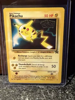 Pokemon TCG Pikachu #4 Stamped 1999 Black Star Promo Movie Collectible Card - Image 1