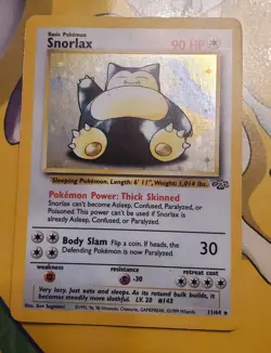 Snorlax 11/64 Holo Rare Jungle Pokemon Card #11 - Image 5