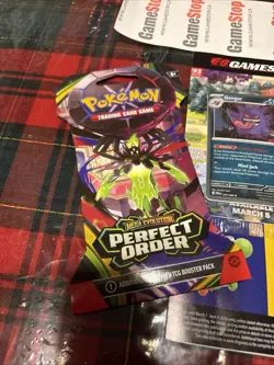 Pokemon Gengar Promo Card EB Games Exclusive SEALED + 2 Perfect Order Boosterpak - Image 4