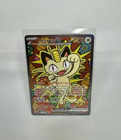 Meowth EX SIR Full Art Holo Rare Pokemon TCG Card 121/088 Perfect Order - Image 1