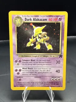 Pokemon TCG Dark Alakazam Holo Rare Card 1/82 A - Image 2