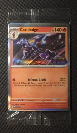 Phantasmal Flames STAFF Sealed Promo Pack - 4 Cards Pokemon TCG - Image 1