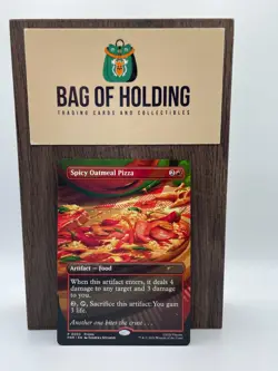 Spicy Oatmeal Pizza -Borderless - Unique and Miscellaneous Promos TMNT -NM -MTG - Image 1