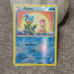 Pokemon Shellos XY Steam Siege 28/114 Reverse Holo Basic Common HP70 Rain Splash - Image 1