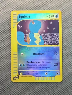 Squirtle 132/165 Reverse Holo (2002) Expedition Base Set E-reader Pokemon TCG - Image 1