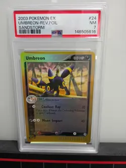 2003 Pokemon EX Umbreon Sandstorm Rev Foil NM PSA 7 - Image 1