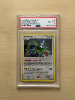 Rayquaza #14/146 Holo | 2008 Pokemon Legends Awakened | PSA 8 NM/MINT - Image 1