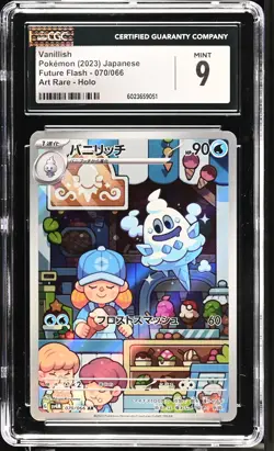 CGC 9 MINT Japanese Pokemon 2023 Vanillish 070/066 Future Flash Sv4M - Image 1