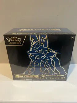 Pokemon TCG Mega Evolutions Elite Trainer Box Lucario Art Pokemon Center Sealed - Image 1