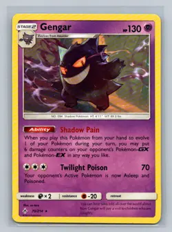 Pokemon Gengar SM - Unbroken Bonds 70/214 Near Mint NM - Image 1