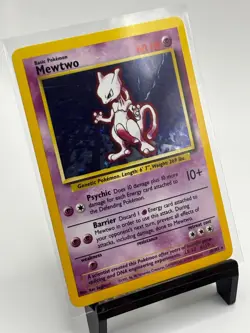 Pokemon TCG Mewtwo 10/102 Unlimited Base Set Vintage Holo Rare - Very Clean - Image 2