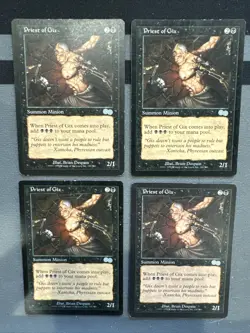 Priest Of Gix X4 Urzas Saga Mtg Lot Heavy Play - Image 1