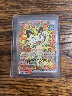 Pokemon TCG Meowth ex 121/088 Special Illustration Rare Perfect Order -In Hand - Image 1