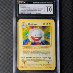 Pokemon TCG Electrode 011/034 Classic Collection Holo CGC 10 Gem Mint 2023 - Image 1