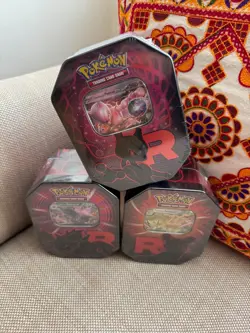 Pokemon TCG - Team Rocket Tins Full Set Of 3 - Brand New & Sealed - Image 1