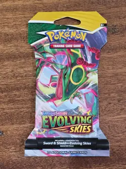 Pokemon Sword & Shield Evolving Skies Rayquaza Sleeved Booster Pack - Sealed! - Image 1