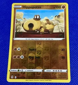 2021 POKEMON TCG CARD | HIPPOPOTAS | RARE HOLO | # 84 / 203 | MINT - Image 1