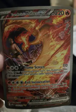 Pokemon TCG Team Rockets Moltres EX Card 229/182 Destined Rivals NM - Image 1