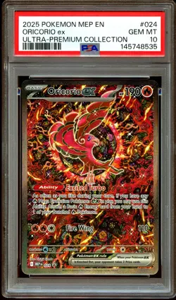 PSA 10 GEM MINT Oricorio Ex MEP 024 Black Star PROMO MEP024 Pokemon Card 535 - Image 1