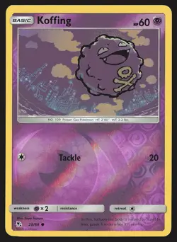 Hidden Fates Koffing #28/68 Reverse Holo Pokemon Card - Image 1