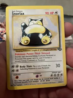 Pokemon TCG Snorlax Card 27/64 Unlimited Jungle Edition Near Mint Condition - Image 1