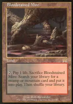 MTG English Bloodstained Mire Light Play Normal Onslaught - Image 1