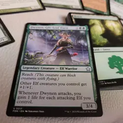 Dwynen, Gilt-Leaf Daen Custom Mono Green Complete Commander Deck PURE ELVES ELF - Image 1