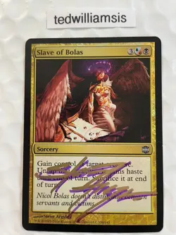 MtG Slave of Bolas Alara Reborn Foil Signed Autographed Steve Argyle NM Back - Image 1