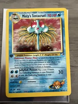 Pokemon Misty's Tentacruel Gym Heroes 1st Edition Holo Rare Card 10/132 - Image 2