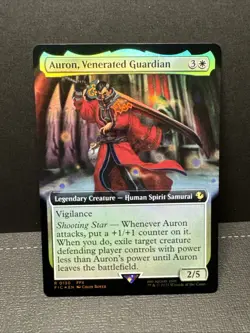 Auron, Venerated Guardian (Extended Art) Foil NM Final Fantasy Commander R 0130 - Image 2