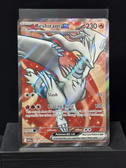 Pokemon Reshiram ex 158/086 Scarlet & Violet White Flare Full Art Holo Near Mint - Image 2