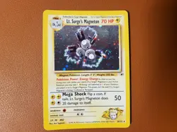 Lt. Surge's Magneton - 8/132 Gym Heroes Unlimited Holo Rare SWIRL Pokemon - NM - Image 1