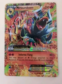 Pokemon M Houndoom EX Breakthrough 22/162 Ultra Rare Full Art Mega HP210 - Image 1