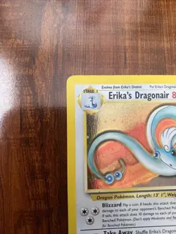Pokemon Erika’s Dragonair Holo Rare Gym Heroes Unlimited 4/132 HP/Damaged - Image 3