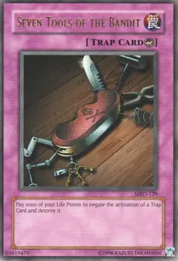 Yu-Gi-Oh! Seven Tools of the Bandit MRD-EN129 Unlimited holo Super Rate - MP - Image 1