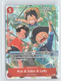 Ace & Sabo & Luffy (Alternate Art) OP13-007 Carrying On His Will One Piece NM - Image 1