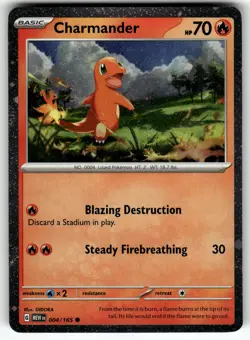 Charmander - (Cosmos Holo) 004/165 NM Pokemon Card TCG - Image 1