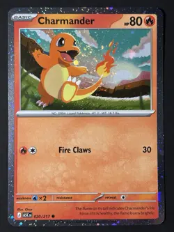 SWIRL 🌀💫 Charmander 020/217 Cosmos Holo Ascended ASC Pokemon Card NM - Image 1