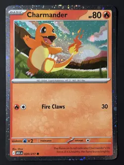 SWIRL 🌀💫 Charmander 020/217 Cosmos Holo Ascended ASC Pokemon Card NM - Image 2