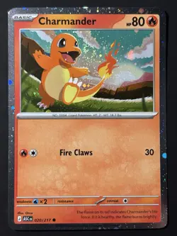 SWIRL 🌀💫 Charmander 020/217 Cosmos Holo Ascended ASC Pokemon Card NM - Image 3