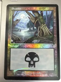 Magic: The Gathering 7th Edition Foil Swamp Card #349 - Image 1