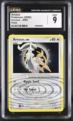 CGC 9 MINT Arceus 2009 Arceus AR5 Holo Pokemon Card - Image 1